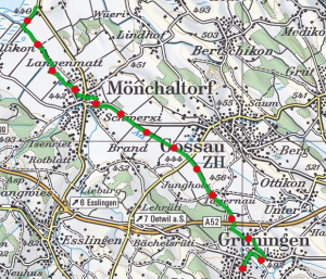Gruningen Greifensee route 300x257