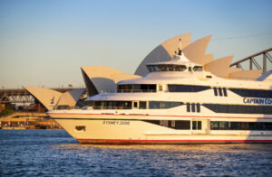 Captain Cook cruise in front of Sydney Opera House 300x196